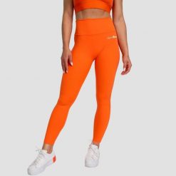 Legginsy damskie fitness z wysokim stanem pomarańczowe Limitless. Brązowe legginsy damskie GYMBEAM, bez wzorów, z elastanu. Za 115.90 zł.
