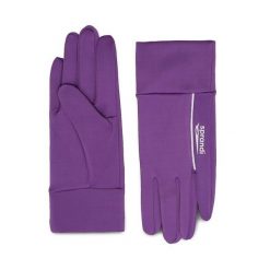 Rękawiczki Damskie Sprandi. Fioletowe rękawiczki damskie Sprandi, bez wzorów, z dzianiny. Za 49.99 zł.