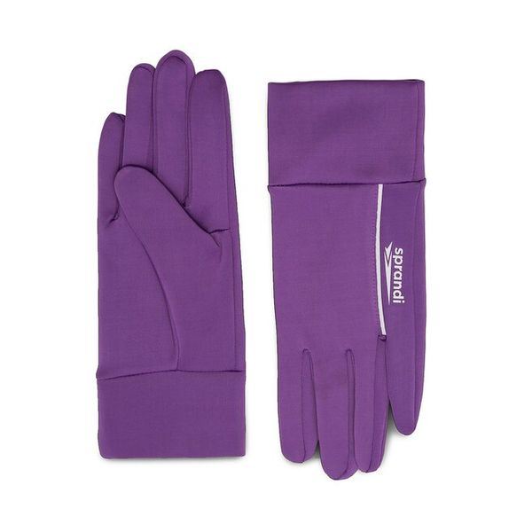 Rękawiczki Damskie Sprandi. Fioletowe rękawiczki damskie Sprandi, bez wzorów, z dzianiny. Za 49.99 zł.