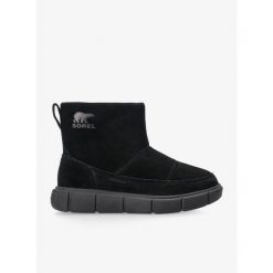 Buty zimowe damskie Sorel Explorer III Slip-On WP. Czarne obuwie trekkingowe damskie Sorel, bez zapięcia. Za 424.99 zł.