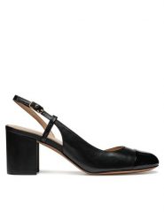 Geox Sandały D Virnilisa 65 D55YYA 0TUHH C9999 Czarny. Czarne sandały damskie Geox, bez wzorów, ze skóry, bez obcasa, na słupku, bez zapięcia. Za 309.99 zł.