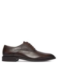 BOSS Półbuty Derrek 50562399 Brązowy ciemny. Brązowe buty wizytowe męskie Boss, bez wzorów, ze skóry, bez obcasa, bez zapięcia. Za 1,489.00 zł.