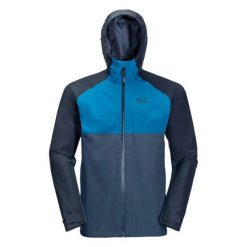 Męska Kurtka Mount Isa. Niebieskie kurtki męskie Jack Wolfskin, l, bez wzorów, z materiału, z kapturem. Za 574.99 zł.