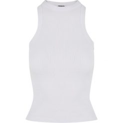 Damski tank top Urban Classics Racer Back. Białe topy damskie Urban Classics, bez wzorów, eleganckie, bez kołnierzyka, bez ramiączek. Za 69.00 zł.