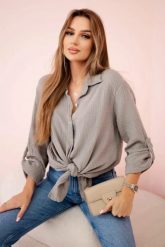 Koszula bawełniana muślinowa oversize fango. Koszule damskie Kesi Włoski, l, bez wzorów, z bawełny, eleganckie, bez kołnierzyka, bez ramiączek. Za 179.81 zł.