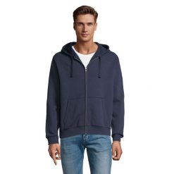 Męska Bluza Z Kapturem Spike Full Zip. Niebieskie bluzy męskie SOL'S, m, bez wzorów, z kapturem. Za 227.99 zł.