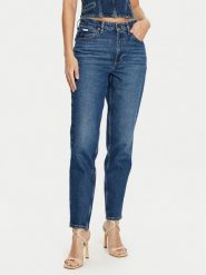 Guess Jeans Jeansy W5RA0D D5M44 Granatowy Regular Fit. Niebieskie jeansy damskie Guess Jeans, z aplikacjami, z bawełny. Za 229.99 zł.
