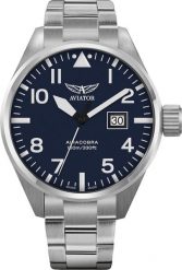 Zegarek Aviator Zegarek męski Aviator V.1.22.0.149.5 srebrny. Szare zegarki męskie AVIATOR, bez wzorów, srebrne. Za 1,900.00 zł.