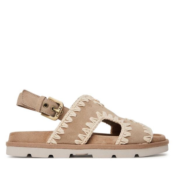 Sandały Mou. Czerwone sandały damskie Mou, bez wzorów, bez obcasa, na płaskiej podeszwie, bez zapięcia. Za 689.99 zł.