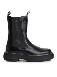 Pepe Jeans Botki PLS50504 Czarny. Czarne botki damskie Pepe Jeans, bez wzorów, z jeansu, bez obcasa, na płaskiej podeszwie, bez zapięcia. Za 649.99 zł.