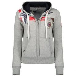 Bluza damska Geographical Norway Fespote Lady 100 Distri szara (WU8015F/GN. Szare bluzy damskie Geographical Norway, xl, bez wzorów, sportowe, bez ramiączek, bez kaptura. Za 129.00 zł.