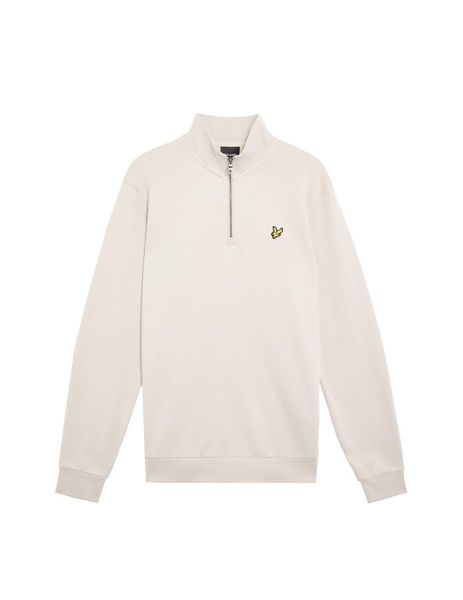 Sweter 1/4 zip Lyle & Scott Loopback. Białe swetry męskie LYLE AND SCOTT, m, bez wzorów, z materiału, eleganckie, bez kołnierzyka, bez ramiączek. Za 408.70 zł.