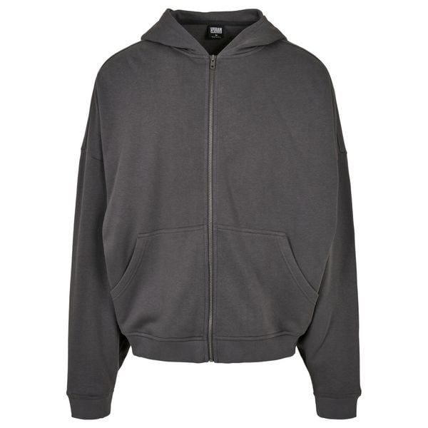 Męska Kurtka Z Lat 90tych Z Kapturem Zapinana Na Zamek Błyskawiczny. Szare kurtki męskie Urban Classics, m, bez wzorów, z kapturem. Za 221.99 zł.