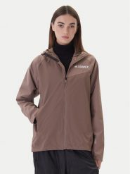 Adidas Kurtka przeciwdeszczowa Terrex Multi 2L RAIN.RDY JN0857 Beżowy Regular Fit. Brązowe kurtki sportowe damskie Adidas, l, bez wzorów, z syntetyku, bez ramiączek, bez kaptura, outdoorowe. Za 429.99 zł.