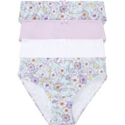 Figi maxi (4 pary). Fioletowe majtki damskie bonprix. Za 59.99 zł.