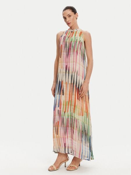 LOLA CASADEMUNT Sukienka letnia LS2516027 Kolorowy Relaxed Fit. Sukienki damskie LOLA CASADEMUNT, na lato, xl, bez wzorów, z wiskozy, bez kołnierzyka, bez ramiączek. Za 359.99 zł.