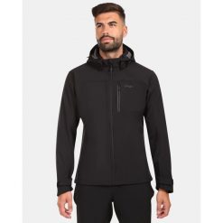 Męska kurtka softshell Kilpi RAVIO-M. Czarne kurtki męskie Kilpi, m, bez wzorów, z softshellu, sportowe, bez kaptura. Za 318.77 zł.