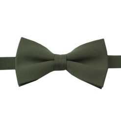 Wełniana Mucha Męska - His Story - Khaki. Zielone krawaty i muchy His Story, z aplikacjami, z wełny, eleganckie. Za 49.00 zł.