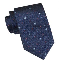 Męski Krawat - Angelo di Monti - Granat w Drobny Wzorek. Niebieskie krawaty i muchy Angelo di Monti, bez wzorów, z tkaniny, eleganckie. Za 45.00 zł.