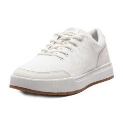 Trampki męskie Timberland Maple Grove Knit Ox. Białe trampki męskie Timberland, bez wzorów, bez zapięcia. Za 419.99 zł.