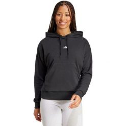 Bluza damska adidas Essentials Small Logo French Terry. Czarne bluzy damskie Adidas, m, bez wzorów, z bawełny, klasyczne, bez ramiączek, z kapturem. Za 239.00 zł.