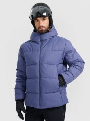4F Kurtka narciarska membrana 5000 męska - granatowa XL. Niebieskie kurtki sportowe męskie 4F, na zimę, m, bez wzorów, bez kaptura, narciarskie. Za 499.99 zł.