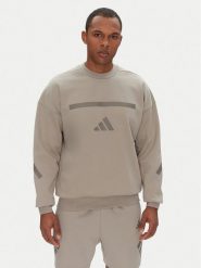 Adidas Bluza Z.N.E. JP0383 Beżowy Loose Fit. Brązowe bluzy męskie Adidas, m, bez wzorów, z bawełny, bez ramiączek, bez kaptura. W wyprzedaży za 249.99 zł.