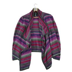 Second life - Kardigan bez rękawów z lnu dla kobiet fioletowy - Jak nowy. Fioletowe kardigany damskie Ralph Lauren, na lato, l, bez wzorów, eleganckie, bez kołnierzyka. Za 68.12 zł.