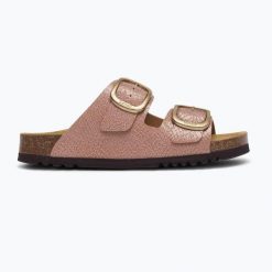 Klapki damskie Scholl Noelle Syntetic Reptile. Czerwone klapki damskie Scholl, bez wzorów, z materiału, wakacyjne, bez obcasa, bez zapięcia. Za 269.99 zł.