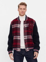 Tommy Hilfiger Kurtka bomber Varsity MW0MW34023 Czerwony Regular Fit. Czerwone kurtki męskie Tommy Hilfiger, m, bez wzorów, z wełny, bez kaptura. Za 2,189.00 zł.