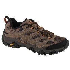 Buty trekkingowe męskie Merrell Moab 3. Brązowe trekkingi męskie Merrell, z materiału, bez zapięcia. Za 574.00 zł.
