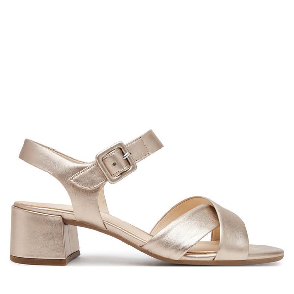 Sandały Gabor. Żółte sandały damskie Gabor, bez wzorów, bez obcasa, na słupku, bez zapięcia. Za 649.99 zł.