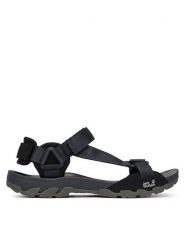Jack Wolfskin Sandały Ridge A65589 Czarny. Czarne sandały męskie Jack Wolfskin, bez wzorów, z materiału, bez zapięcia. Za 379.99 zł.