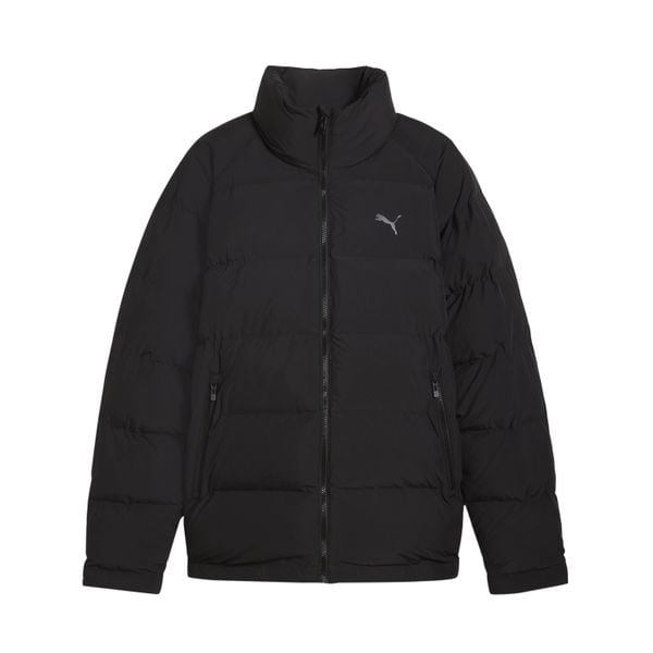 Kurtka puchowa Puma Mono. Czarne kurtki męskie Puma, l, bez wzorów, z materiału, z kapturem. Za 400.99 zł.