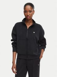 Guess Bluza V6YQ17 K4313 Czarny Regular Fit. Czarne bluzy damskie Guess, xxs, z aplikacjami, z syntetyku, bez ramiączek, bez kaptura. Za 394.99 zł.