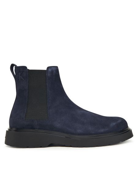 Calvin Klein Sztyblety Combat Ess Chelsea Boot Su YM0YM01372 Granatowy. Niebieskie botki męskie Calvin Klein, bez wzorów, ze skóry, bez obcasa, bez zapięcia. Za 399.99 zł.