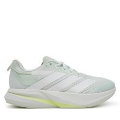 Buty do biegania adidas. Zielone obuwie sportowe damskie Adidas, bez wzorów, bez zapięcia, do biegania. Za 289.99 zł.