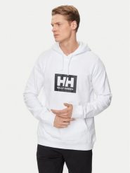 Helly Hansen Bluza Hh Box Hoodie 53289 Biały Regular Fit. Białe bluzy męskie Helly Hansen, m, bez wzorów, z bawełny, bez ramiączek, bez kaptura. Za 199.99 zł.