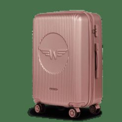 Walizka średnia Wings Swallow 3.0 ROSE GOLD 24". Czerwone walizki damskie Wings, bez wzorów, z kauczuku, średnie. Za 229.90 zł.