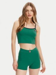 Fila Top Lissey FAW1028 Zielony Cropped Fit. Zielone topy damskie Fila, s, bez wzorów, z bawełny, bez kołnierzyka, bez ramiączek. Za 79.99 zł.