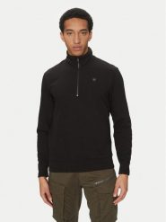 G-Star Raw Bluza Nifous Half Zip D26305-D566 6484 Czarny Regular Fit. Czarne bluzy męskie G-Star Raw, m, bez wzorów, z syntetyku, retro, bez ramiączek, bez kaptura. Za 389.99 zł.