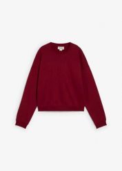 Krótka bluza z czystej bawełny organicznej. Czerwone bluzy damskie bonprix, bez wzorów, z bawełny, bez ramiączek, bez kaptura. Za 79.99 zł.