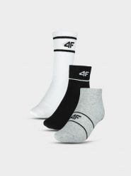 4F Skarpety casual (3-pack) uniseks - multikolor 35-38. Skarpety męskie 4F, bez wzorów, z bawełny. Za 49.99 zł.