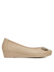 Go Soft Baleriny WI23-SALMA-06 Beżowy. Brązowe balerinki damskie GO SOFT, bez wzorów, z materiału, bez obcasa, bez zapięcia. Za 159.99 zł.