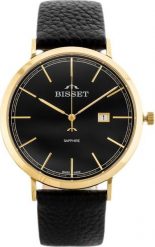 Zegarek Bisset ZEGAREK MĘSKI BISSET BSCE61 (zb097b) - SZAFIROWE SZKŁO. Niebieskie zegarki męskie Bisset, bez wzorów, szklane. Za 579.00 zł.