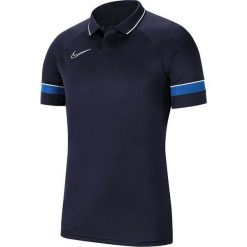 Koszulka sportowa męska Nike DF Academy 21 Polo. Niebieskie koszulki sportowe męskie Nike, m, bez wzorów, bez ramiączek. Za 156.90 zł.