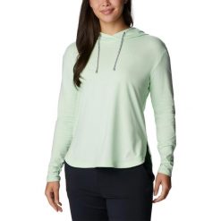 Bluza damska Columbia Sun Trek z kapturem. Zielone bluzy damskie Columbia, na lato, s, bez wzorów, sportowe, bez ramiączek, z kapturem. W wyprzedaży za 155.40 zł.