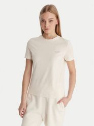 Guess T-Shirt V6RI07 J1314 Écru Regular Fit. T-shirty damskie Guess, m, z aplikacjami, z bawełny, bez kołnierzyka, bez ramiączek. Za 159.99 zł.