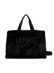 Liu Jo Torebka 2F6037 E0218 Czarny. Czarne shopperki damskie Liu Jo, bez wzorów, z materiału, bez dodatków. Za 469.99 zł.