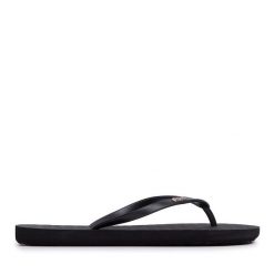 Japonki Roxy. Czarne obuwie sportowe damskie Roxy, bez wzorów, bez zapięcia. Za 49.99 zł.